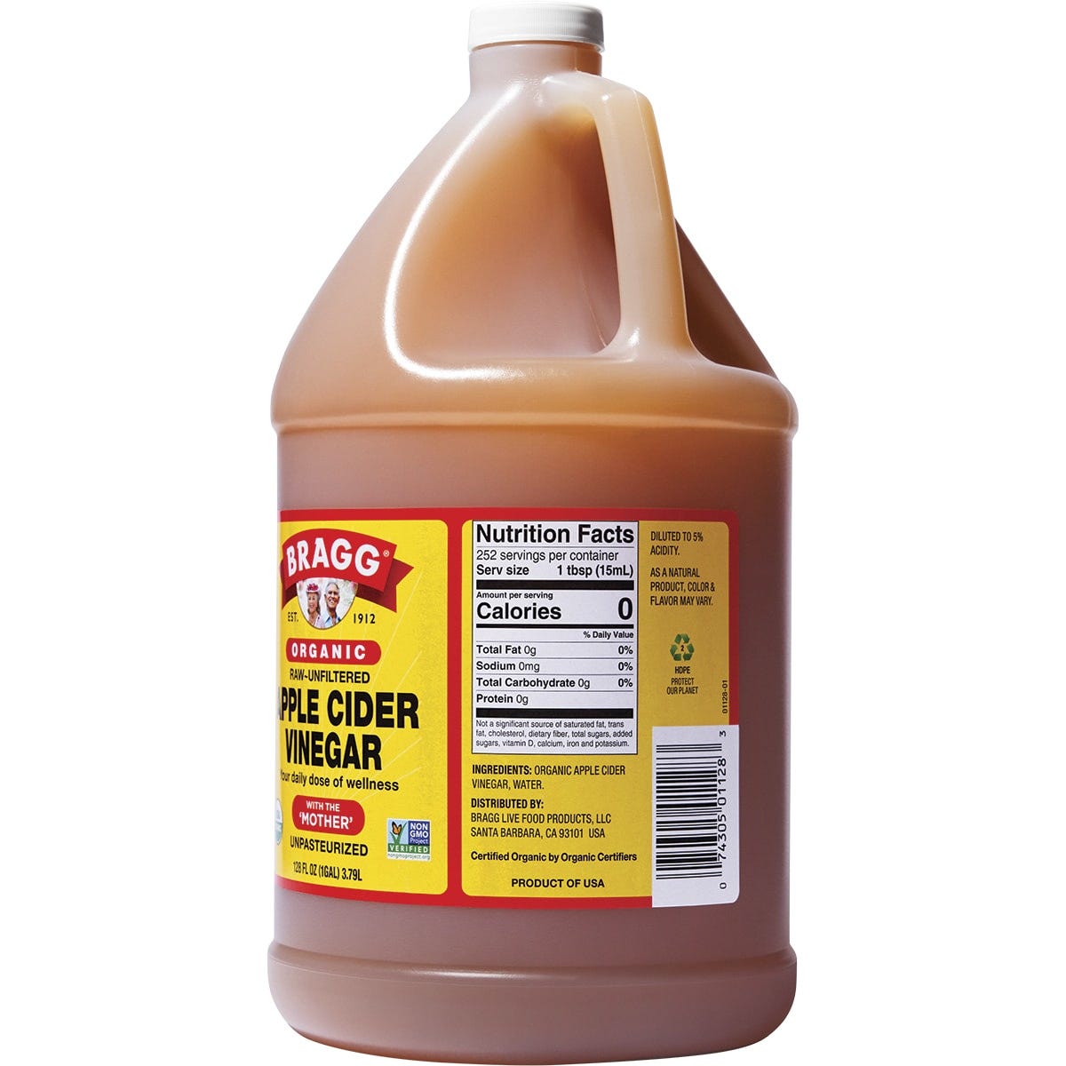Bragg Apple Cider Vinegar Unfiltered with The Mother 3.8L Payless 4 Organics