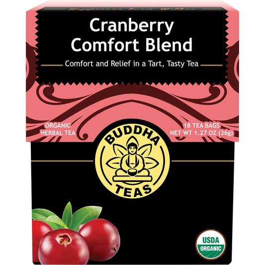 Buddha Teas Organic Herbal Tea Bags Cranberry Comfort Blend 18 Pack Payless 4 Organics