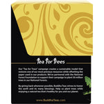 Side view of a Buddha Teas Organic Dandelion Root box showing brewing instructions and product benefits.