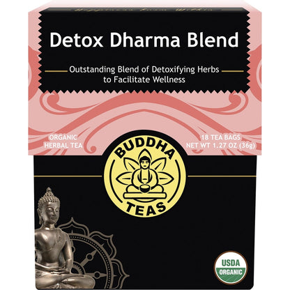 Buddha Teas Organic Herbal Tea Bags Detox Dharma Blend 18 Pack Payless 4 Organics