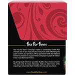 Side view of Buddha Teas Digestive Nirvana Blend box highlighting the use of unbleached bags and pure ingredients.