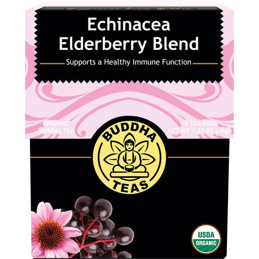 Buddha Teas Organic Herbal Tea Bags Echinacea Elderberry Blend 18 Pack Payless 4 Organics