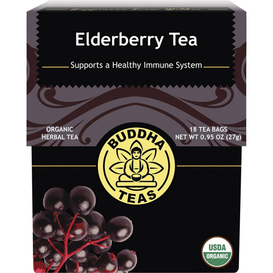 Buddha Teas Organic Herbal Tea Bags Elderberry Tea 18 Pack Payless 4 Organics