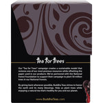 Side view of Buddha Teas Organic Elderberry Tea box showing brewing instructions and "Caffeine Free" logo.