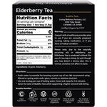 Buddha Teas Organic Elderberry Tea box with 18 bleach-free tea bags on a white background.