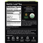 Side view of a Buddha Teas Organic Nettle Leaf Tea box showing organic certification and 18 bleach-free tea bags.