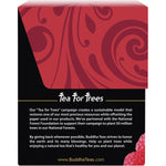 18-pack box of Buddha Teas Organic Raspberry Leaf Tea with a pink and white label on a white background.