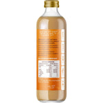 350ml glass bottle of Buderim Ginger Australian Ginger Vitality Shots with a yellow label on a white background.