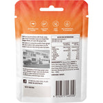 Side view of a 12-pack display box of Buderim Ginger Ginger Bears 40g snack bags on a white background.