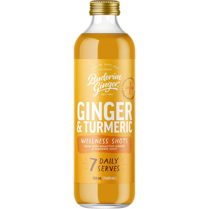 Buderim Ginger Ginger & Turmeric Wellness Shots 350ml Payless 4 Organics