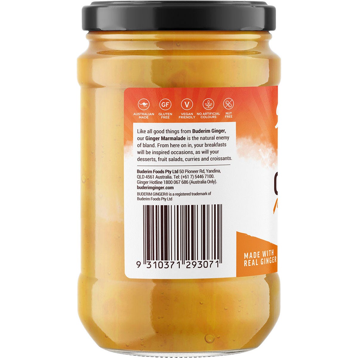 Buderim Ginger Original Ginger Marmalade 365g Payless 4 Organics