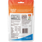 Buderim Ginger Traveller's Friend Ginger Chews 50g bag featuring a green and orange label on a white background.