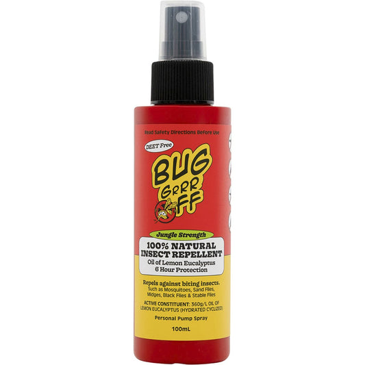 Bug-Grrr Off 100% Natural Insect Repellent Jungle Strength Spray 100ml Payless 4 Organics