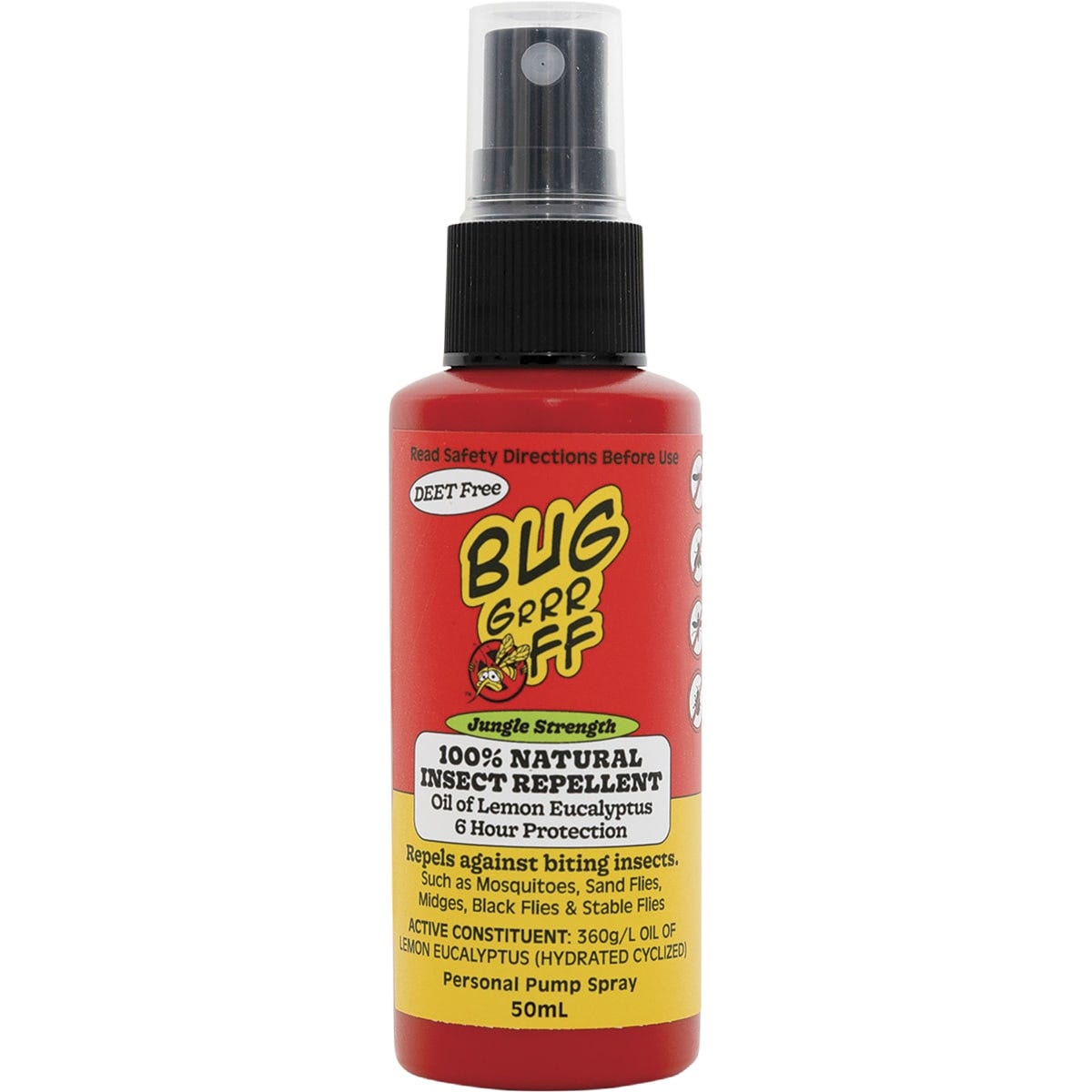 Bug-Grrr Off 100% Natural Insect Repellent Jungle Strength Spray 50ml Payless 4 Organics