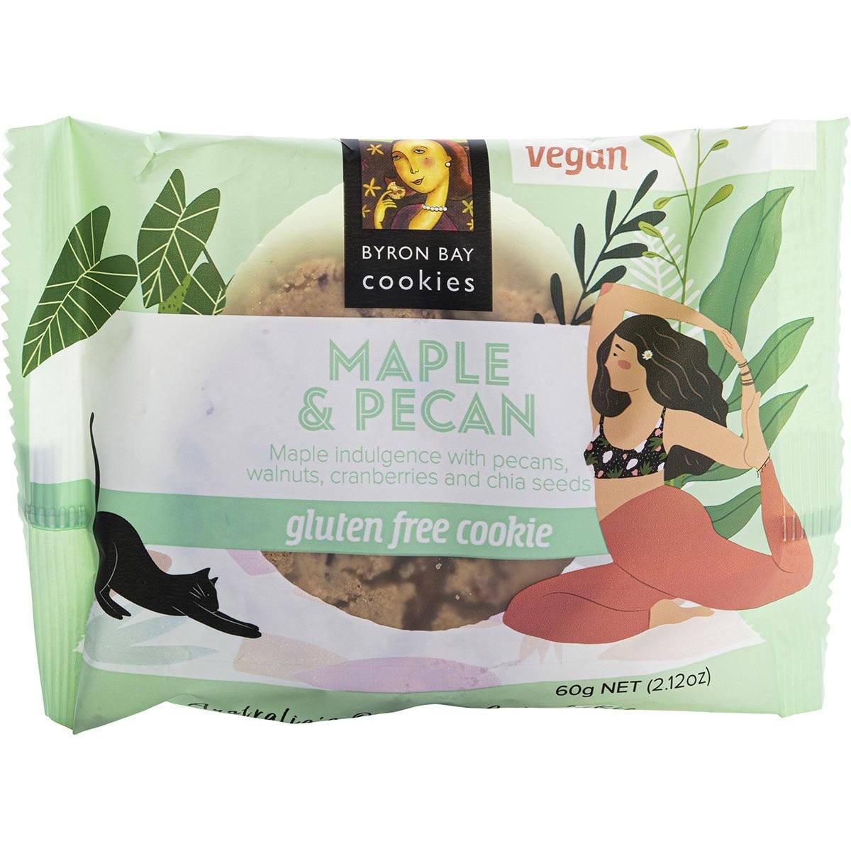 Byron Bay Cookies Gluten Free Cookies Maple & Pecan 60g (Pack of 12) Payless 4 Organics