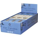 Two yellow Byron Naturals ear candles with a protective filter at the tip, shown on a plain white background.