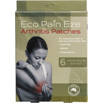 Box of 6 Byron Naturals Eco Pain Arthritis Arnica Patches for temporary relief of joint pain and inflammation.
