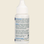 Side view of a 30ml Cellfood Liquid Food Formula bottle and box showing directions, ingredients, and a barcode.