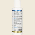 Right side of a Cellfood Essential Silica Formula 118ml bottle showing nutrition facts and supplemental information.