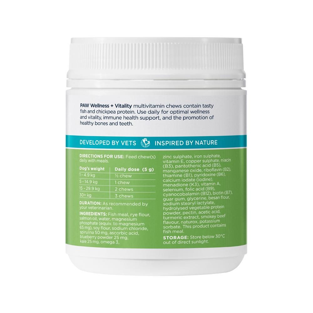 PAW By Blackmores Wellness + Vitality (For Dogs approx 60 chews) 300g