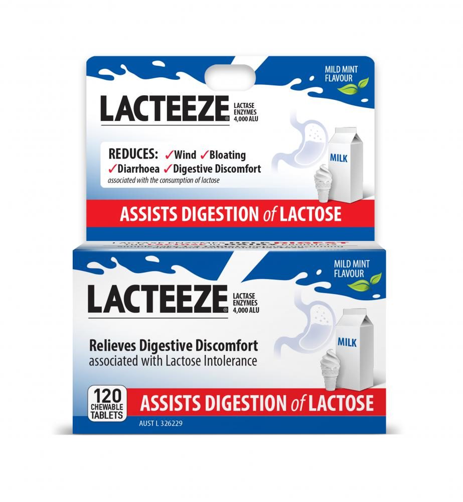 Lacteeze Chewable (mild mint flavour) 120 Tablets