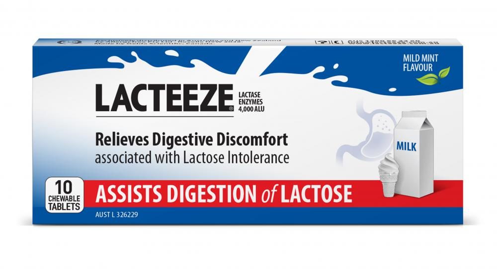 Lacteeze Chewable (mild mint flavour) 10 Tablets
