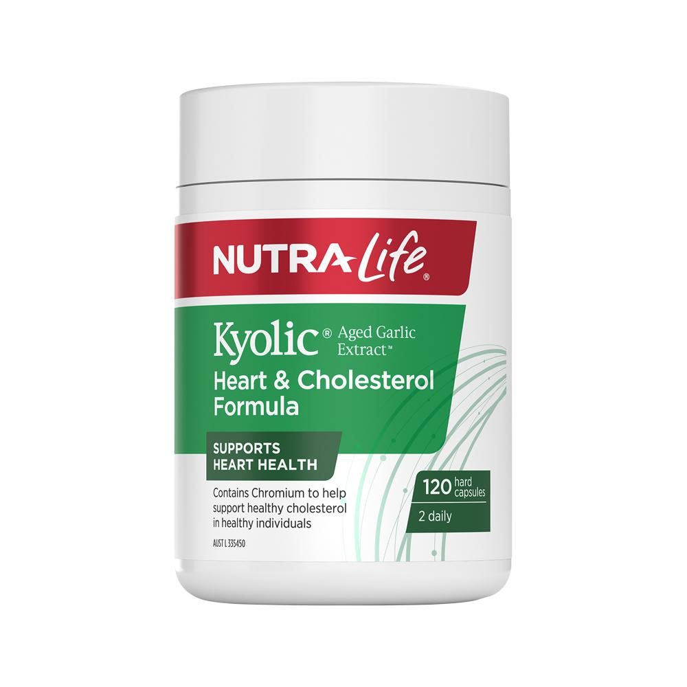 NutraLife Kyolic (Aged Garlic Extract) Heart & Cholesterol Formula 120 Capsules