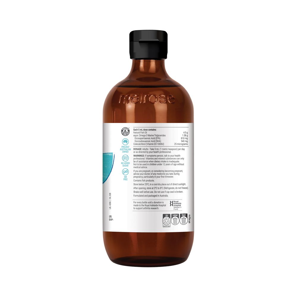 Melrose Fish Oil + Vitamin D (Brain & Bone) 500ml