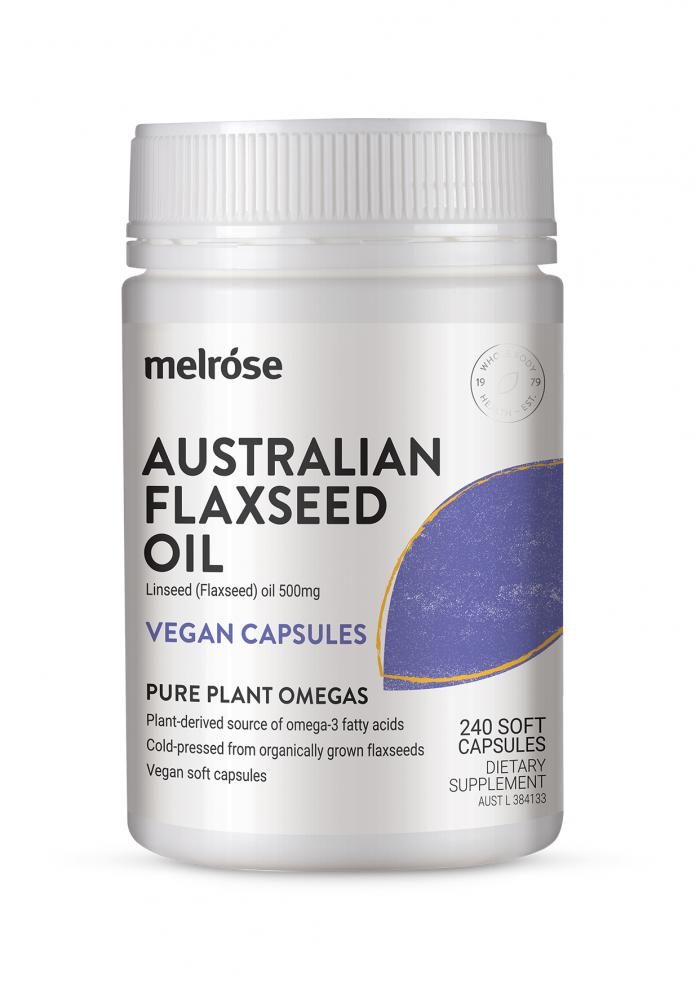 Melrose Australian Flaxseed Oil Vegan Capsules 240 Vege Capsules
