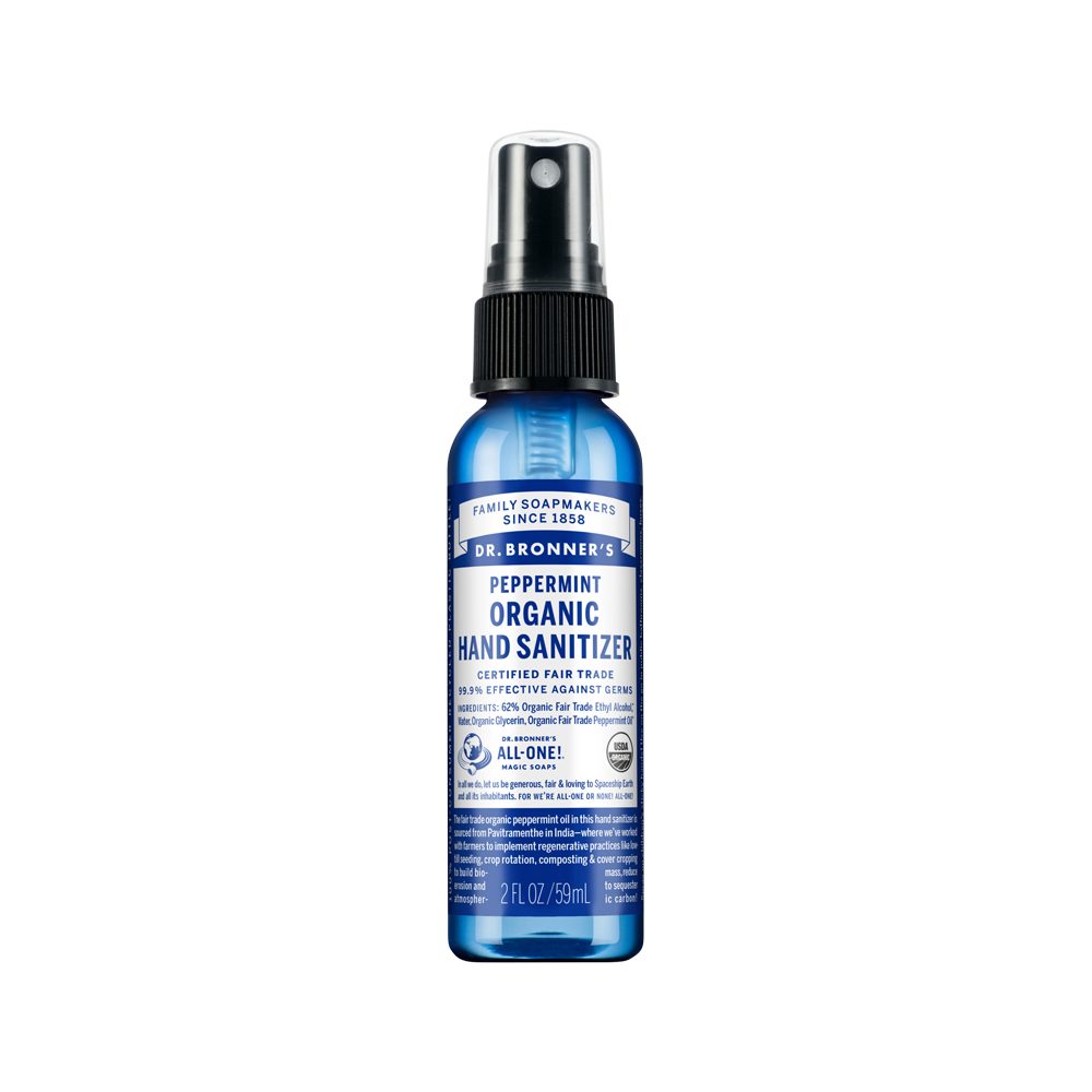 Dr. Bronner's Organic Hand Sanitizer Peppermint 59ml