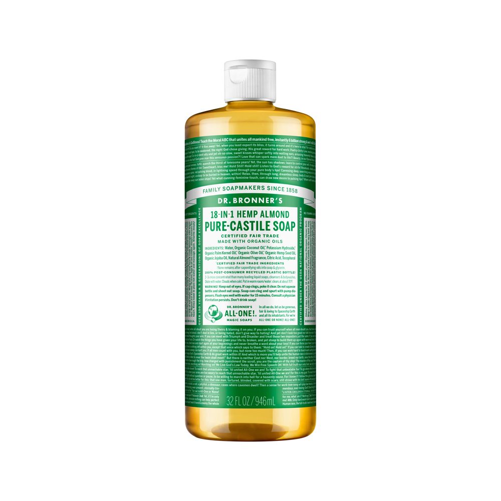 Dr. Bronner's Pure-Castile Magic Soap Liquid (18-in-1) Almond 946ml