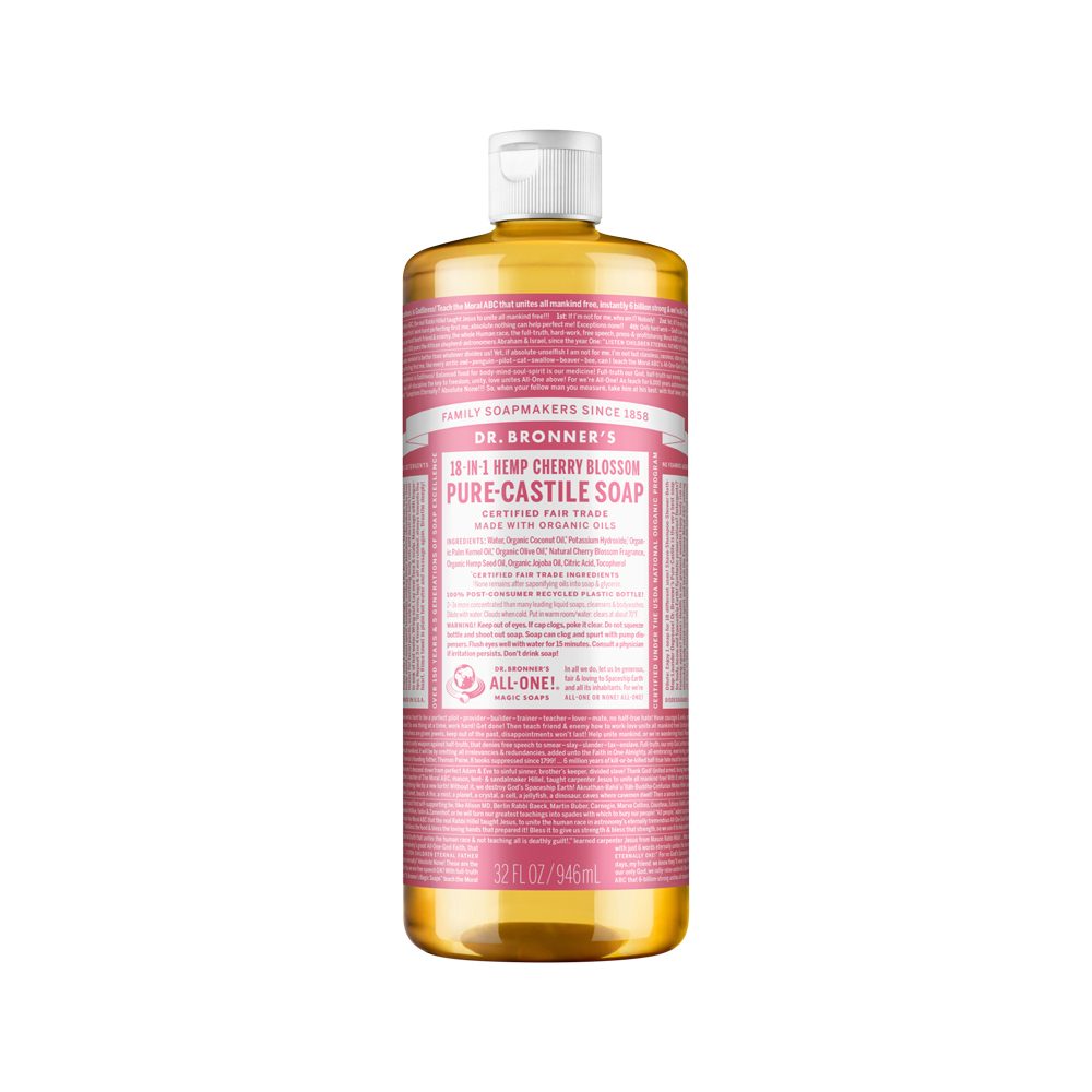 Dr. Bronner's Pure-Castile Magic Soap Liquid (18-in-1) Cherry Blossom 946ml