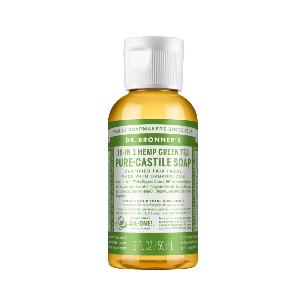 Dr. Bronner's Pure-Castile Magic Soap Liquid (18-in-1) Green Tea 59ml