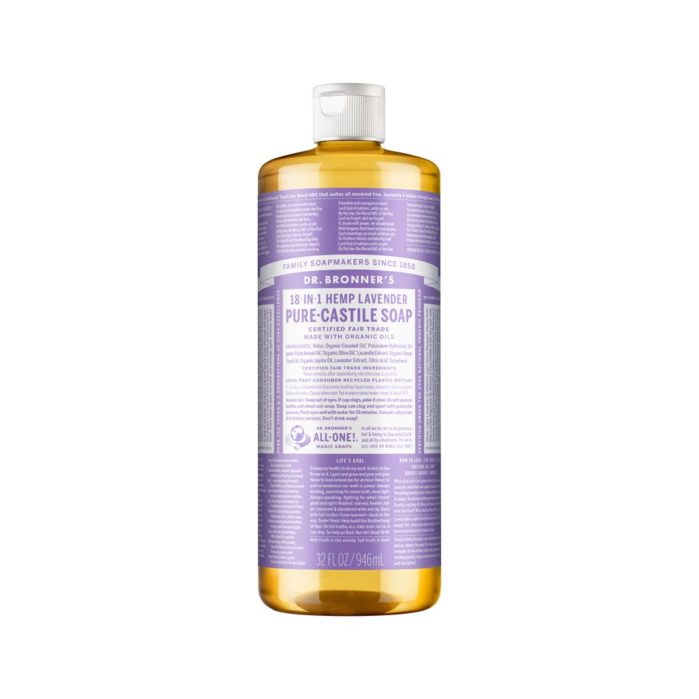 Dr. Bronner's Pure-Castile Magic Soap Liquid (18-in-1) Lavender 946ml