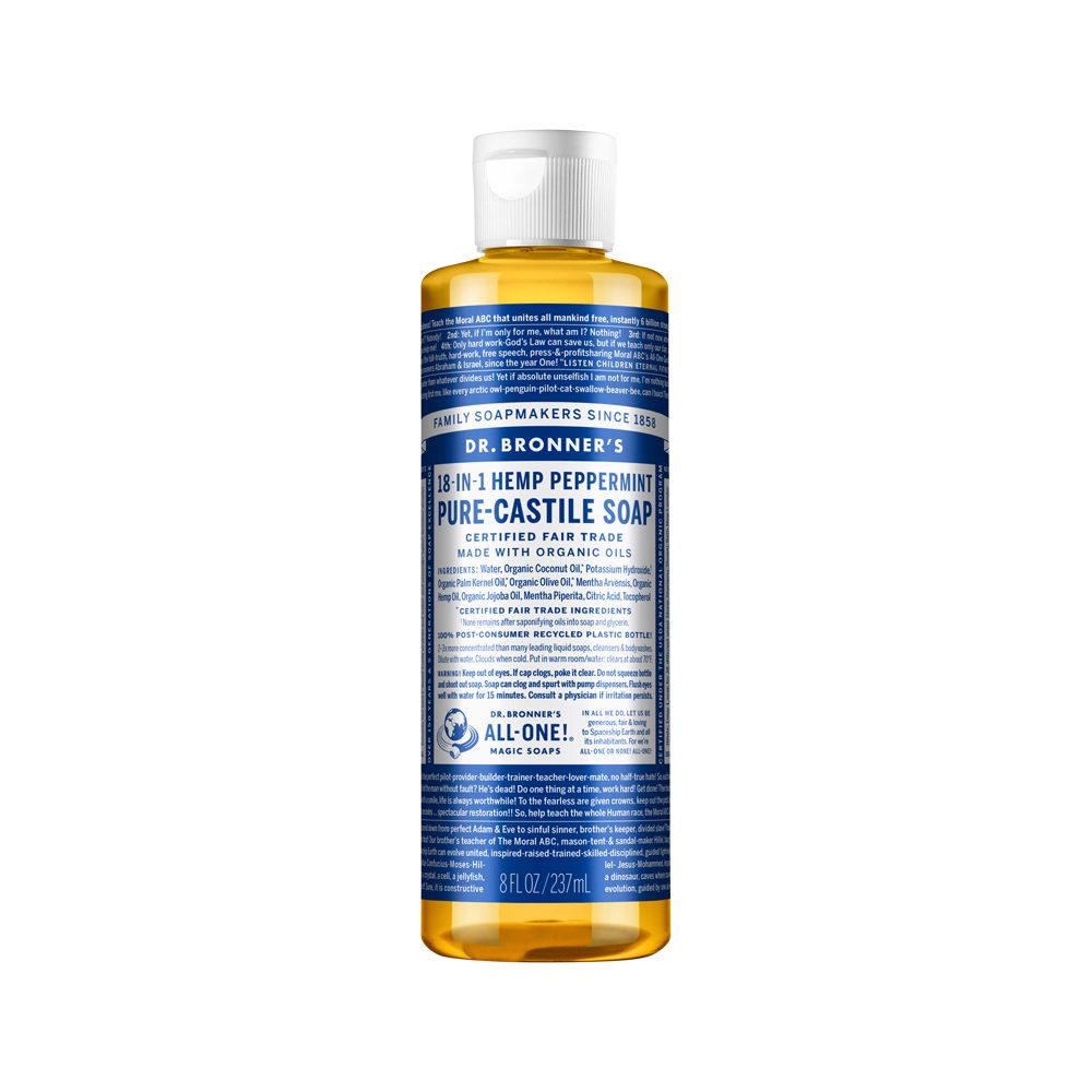 Dr. Bronner's Pure-Castile Magic Soap Liquid (18-in-1) Peppermint 237ml