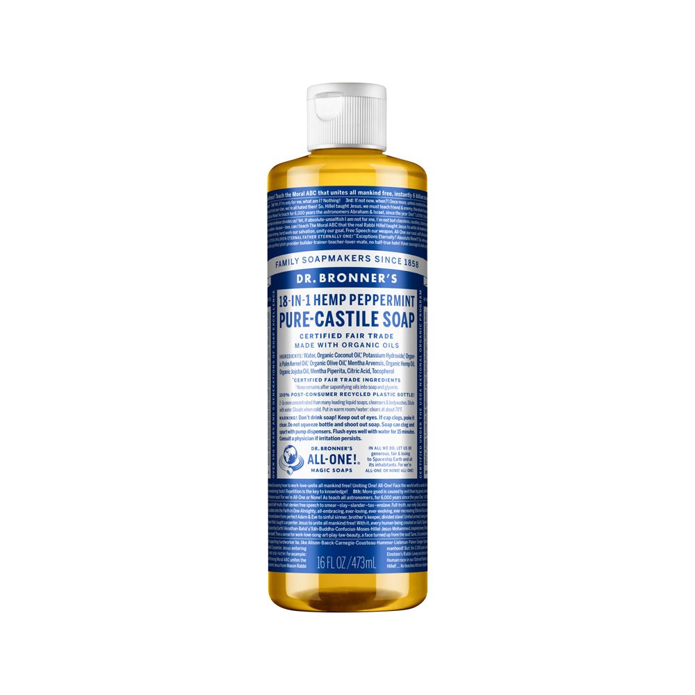 Dr. Bronner's Pure-Castile Magic Soap Liquid (18-in-1) Peppermint 473ml