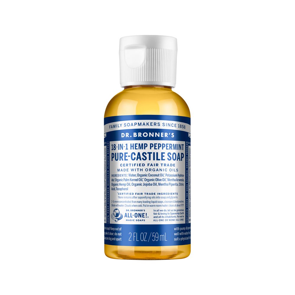 Dr. Bronner's Pure-Castile Magic Soap Liquid (18-in-1) Peppermint 59ml