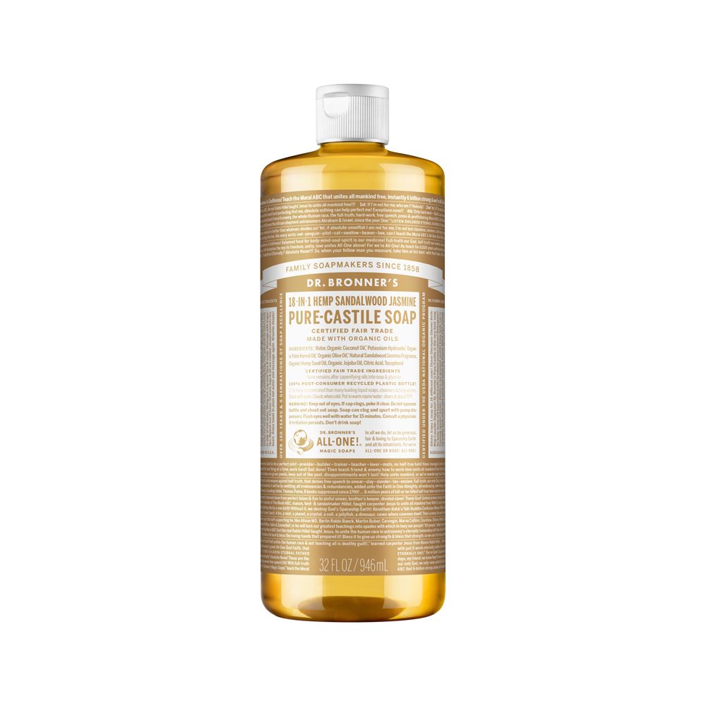 Dr. Bronner's Pure-Castile Magic Soap Liquid (18-in-1) Sandalwood Jasmine 946ml