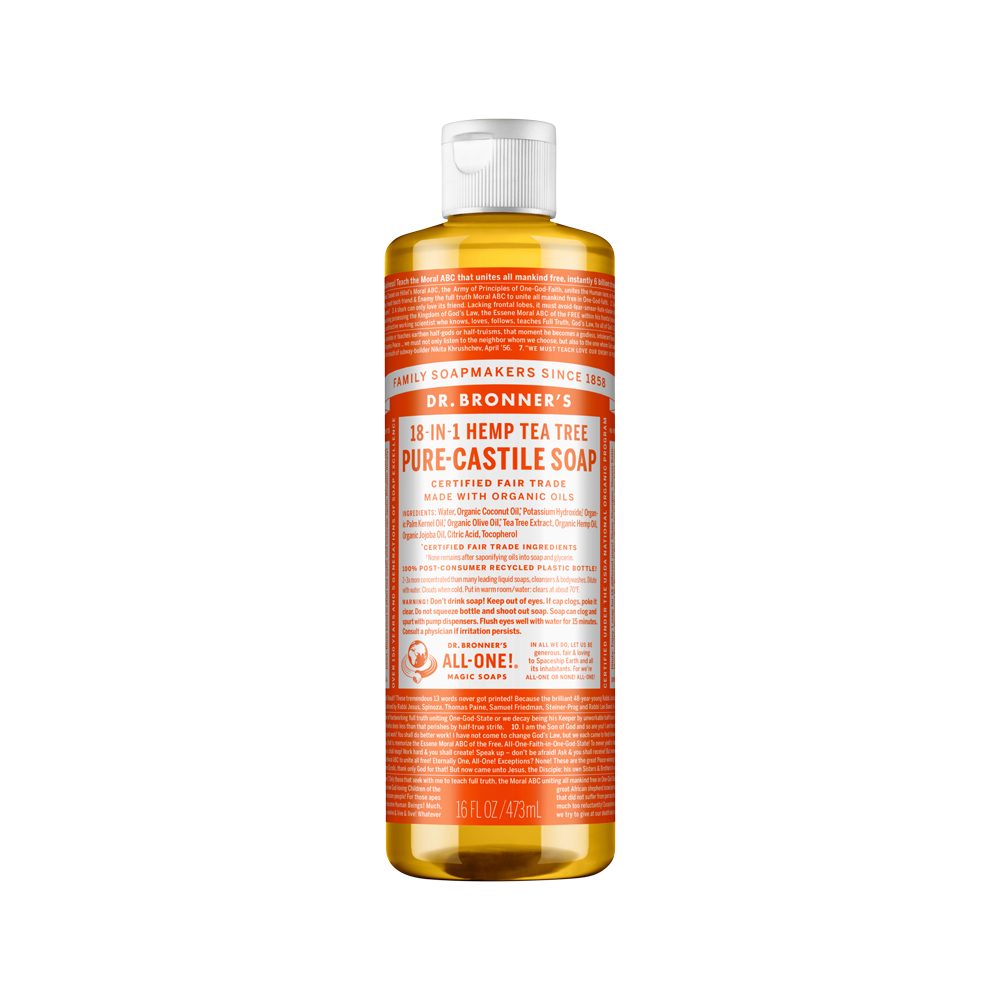 Dr. Bronner's Pure-Castile Magic Soap Liquid (18-in-1) Tea Tree 473ml