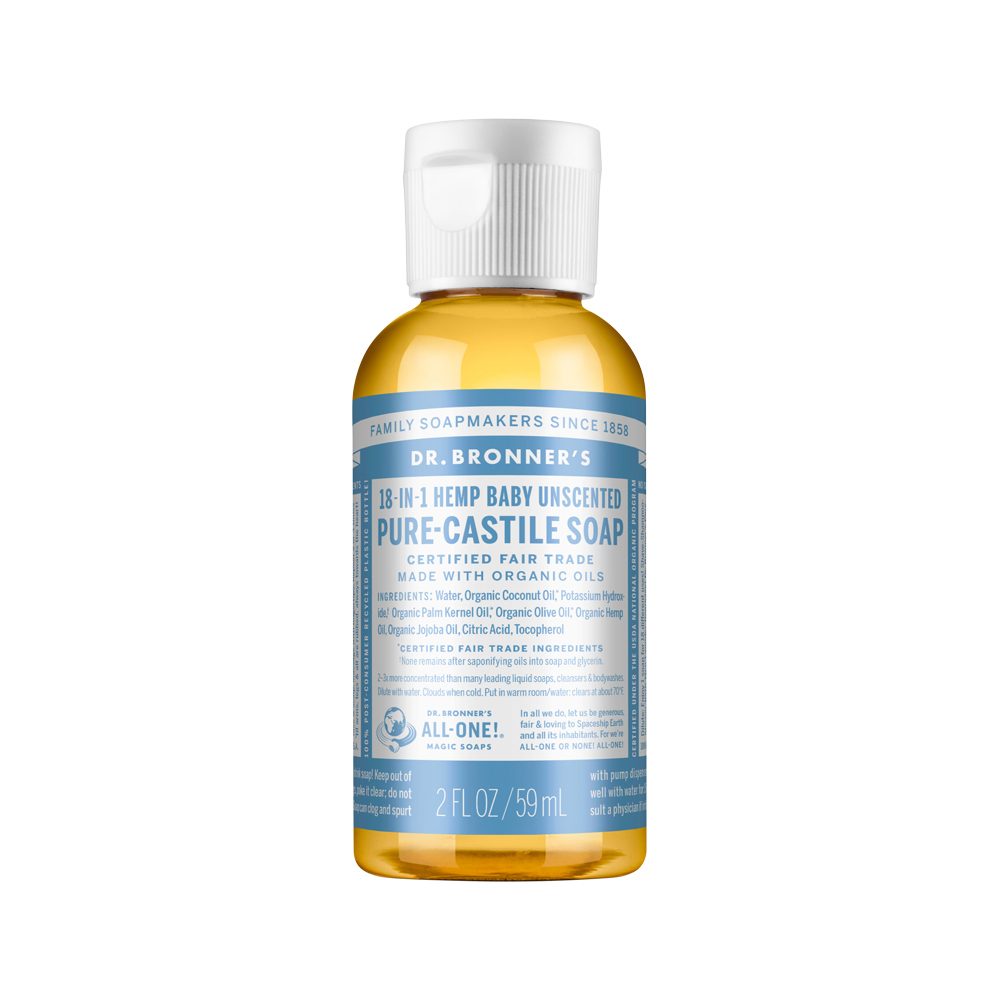 Dr. Bronner's Pure-Castile Magic Soap Liquid (18-in-1) Baby Unscented 59ml