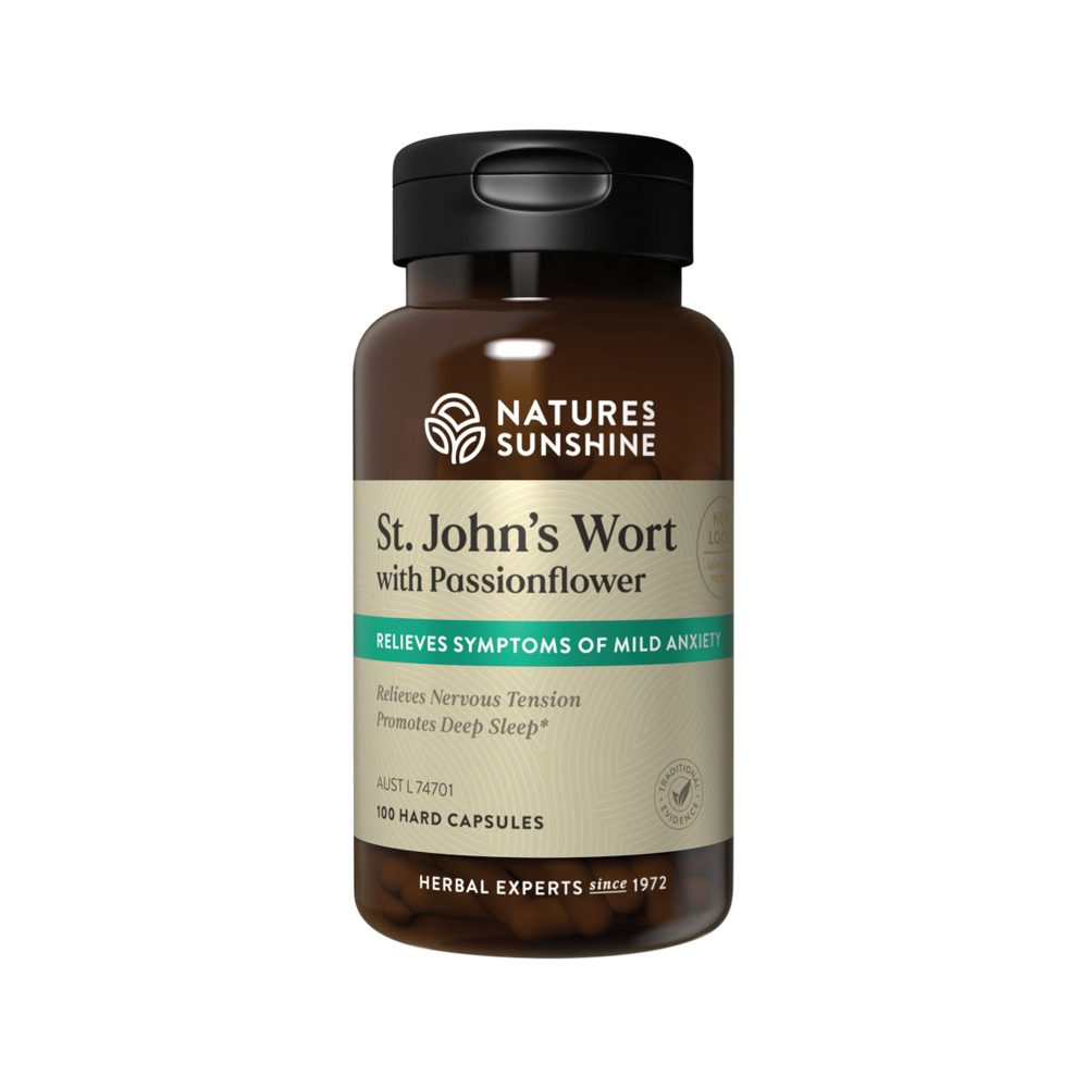Nature's Sunshine St. Johns Wort with Passionflower 100 Capsules