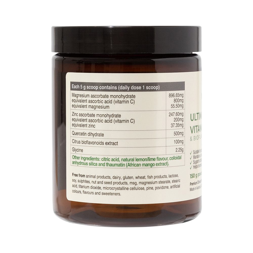 NaturoBest Ultimate Vitamin C & Bioflavonoids Lemon Lime Flavour 150g