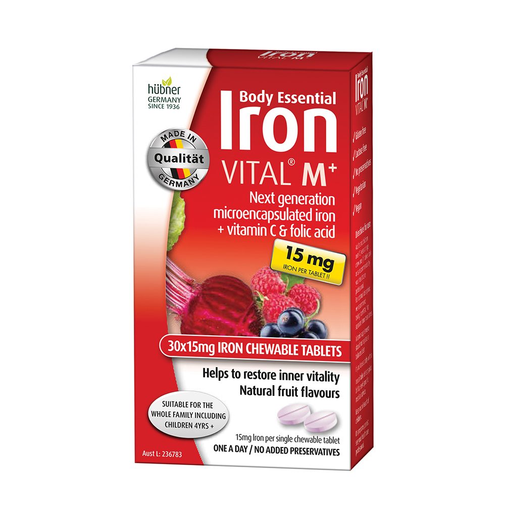 Silicea Body Essential Iron VITAL LIPO (15mg Iron) Chewable 30 Tablets