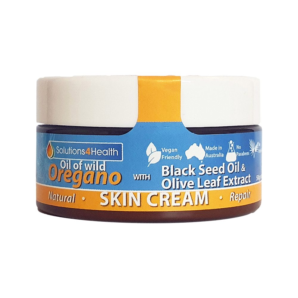 Solutions 4 Health Oil of Wild Oregano Black Seed Oil & Olive Leaf Extract Skin Cream 50g