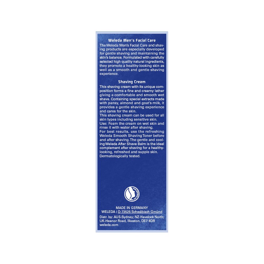 Weleda For Men Shaving Cream (All Skin Types) 75ml · Default Title