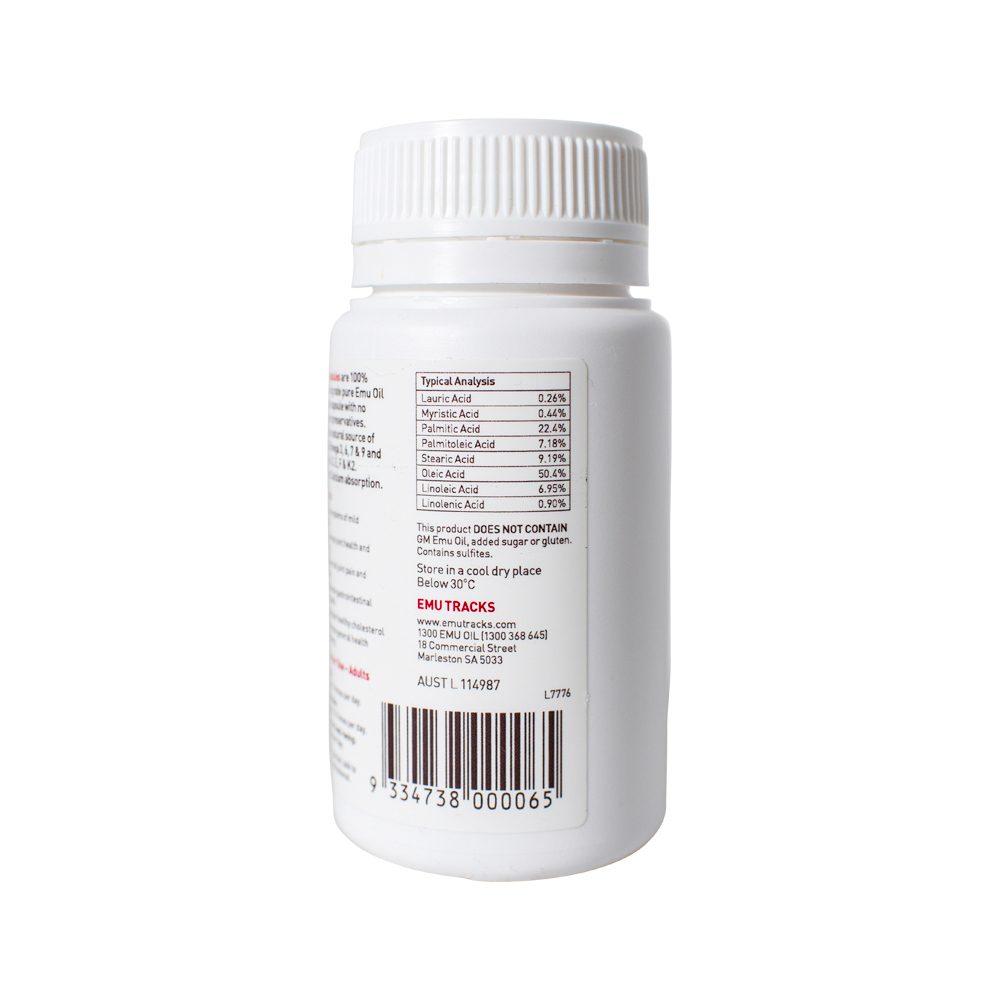 Emu Tracks Emu Oil Capsules 60 Capsules