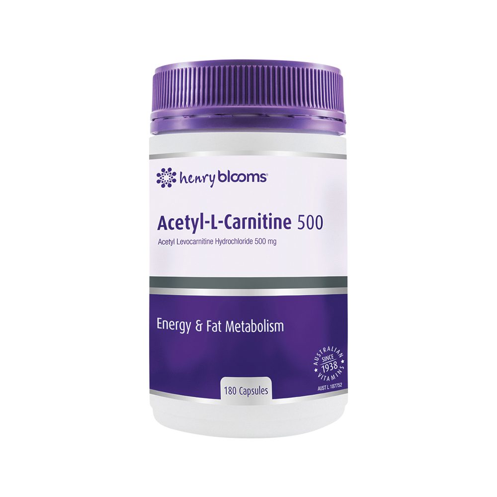 Henry Blooms Acetyl-L -Carnitine 500 180 Capsules