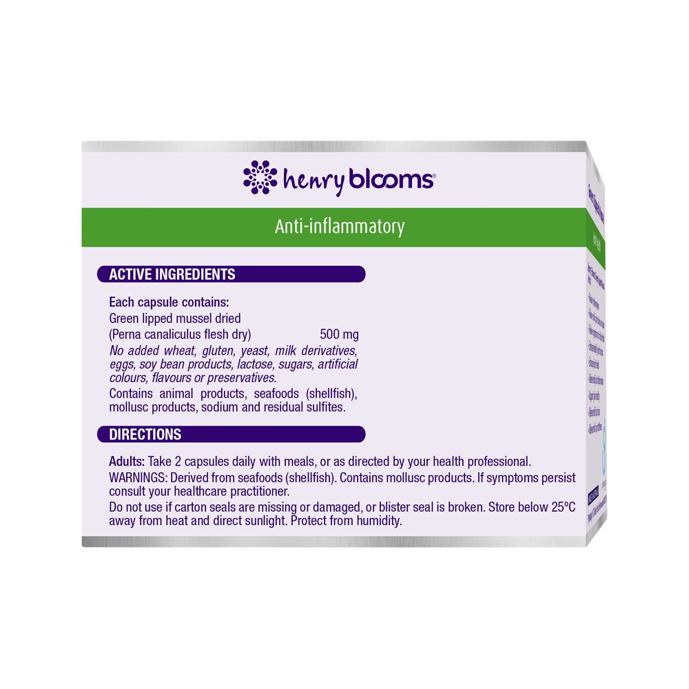 Henry Blooms Green Lipped Mussel 120 Capsules