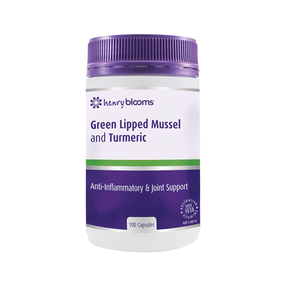Henry Blooms Green Lipped Mussel and Turmeric 100 Capsules