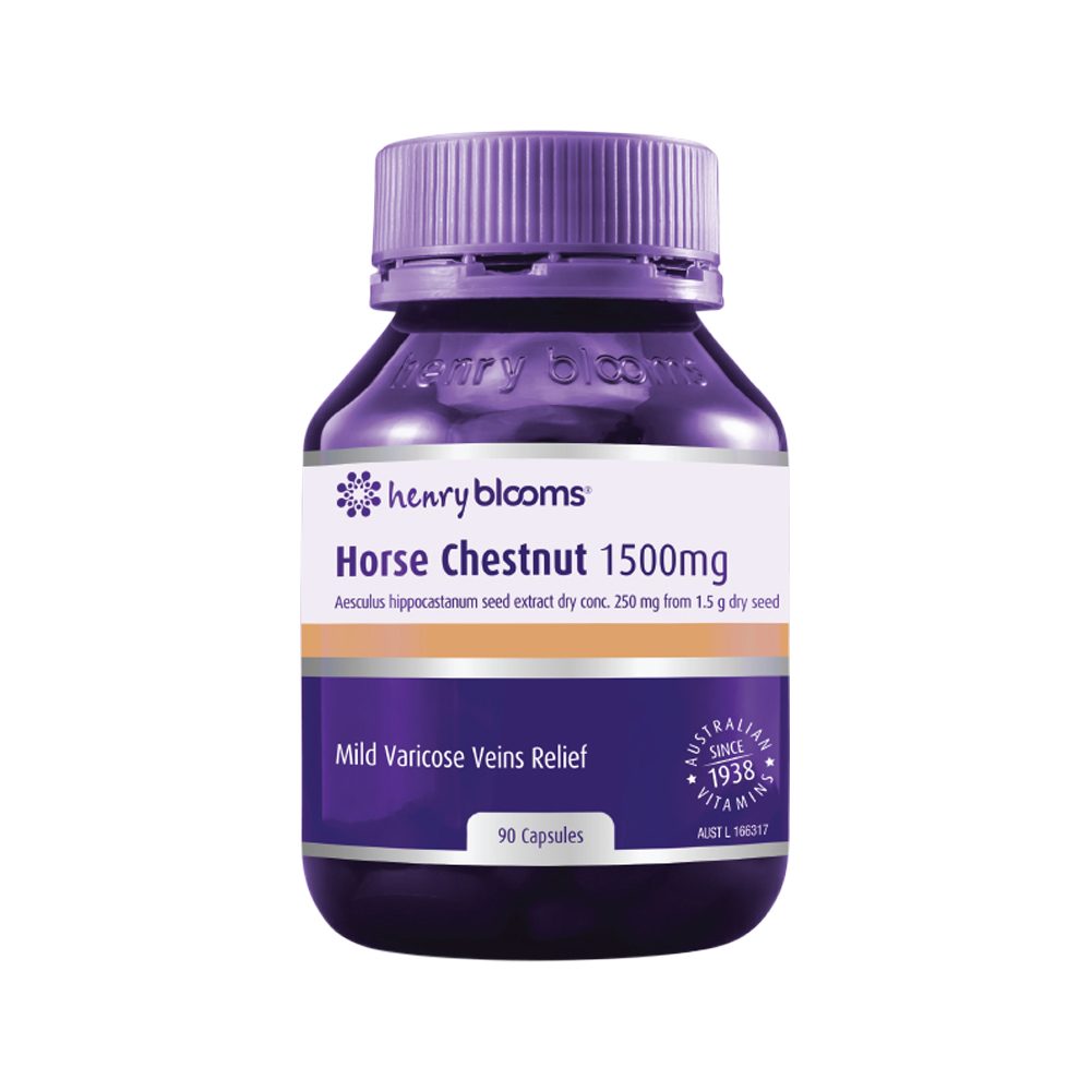 Henry Blooms Horse Chestnut 1500mg 90 Capsules